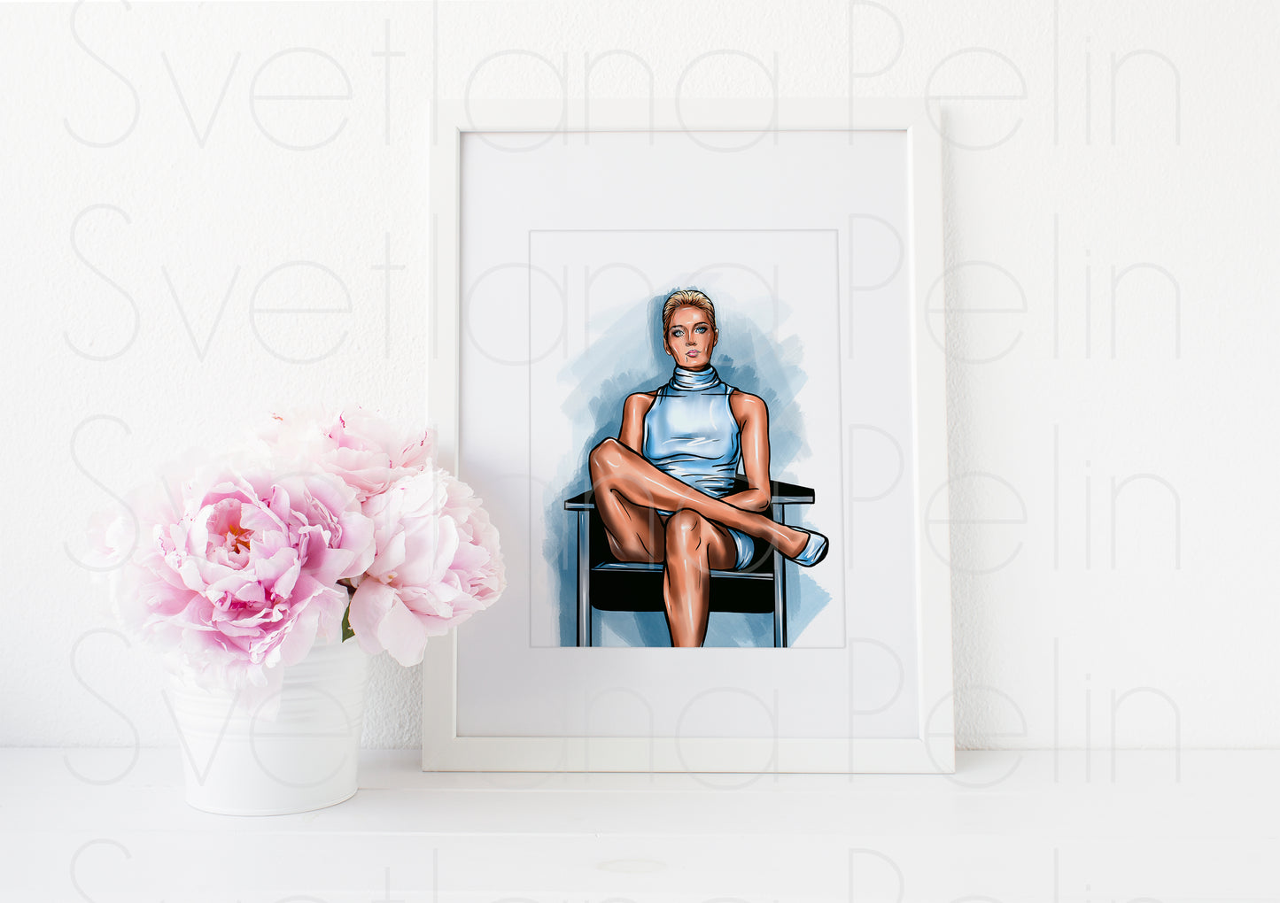 Sharon Stone, Basic Instinct, ART PRINT Signed by Artist