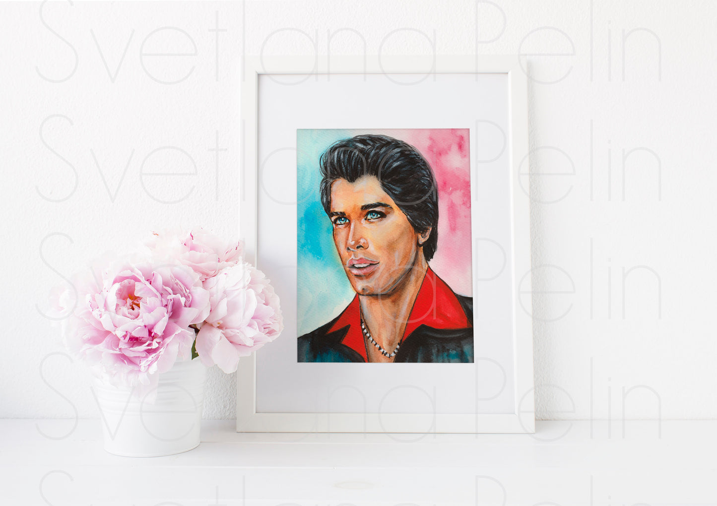 John Travolta, ART PRINT Signed by Artist