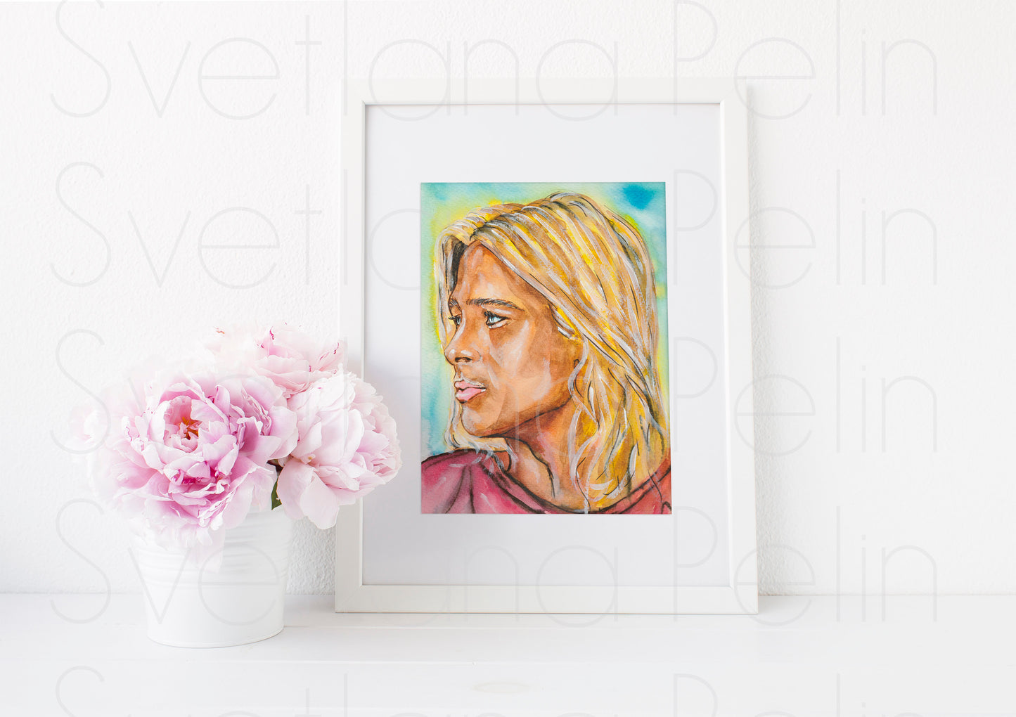 Brad Pitt, ART PRINT Signed by Artist