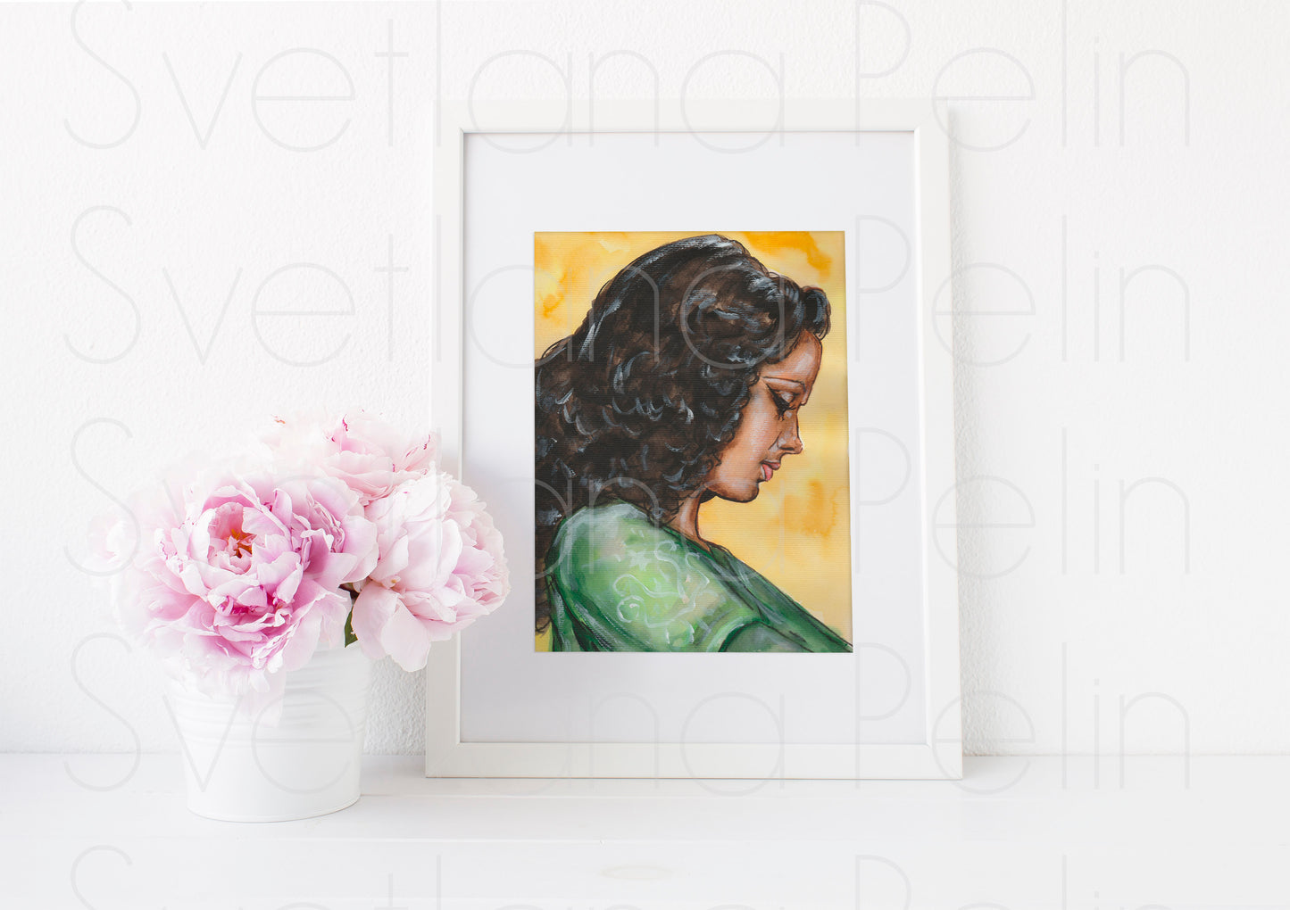 Gene Tierney, ART PRINT Signed by Artist