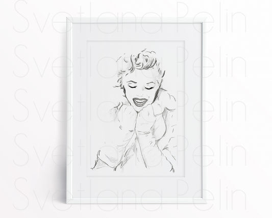 Marilyn Monroe, Milton Greene, Printable Art, INSTANT DOWNLOAD