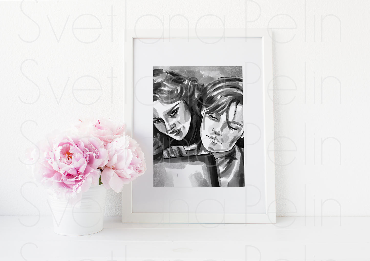 Kate Winslet, Leonardo DiCaprio, Titanic, ART PRINT Signed by Artist