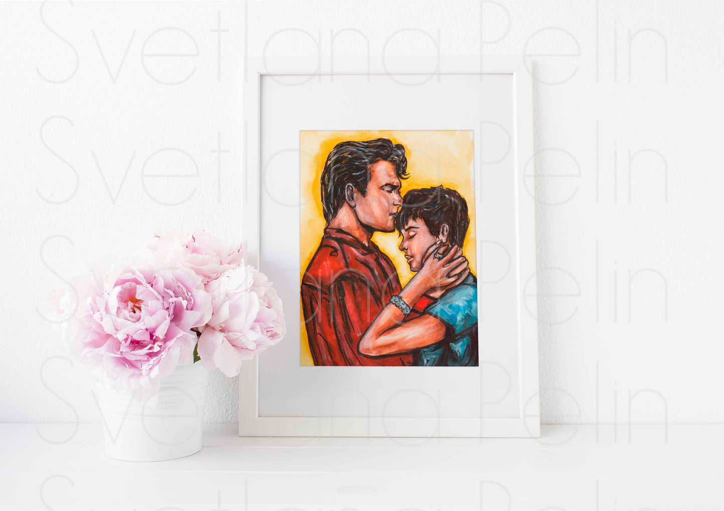 Demi Moore, Patrick Swayze, ART PRINT Signed by Artist