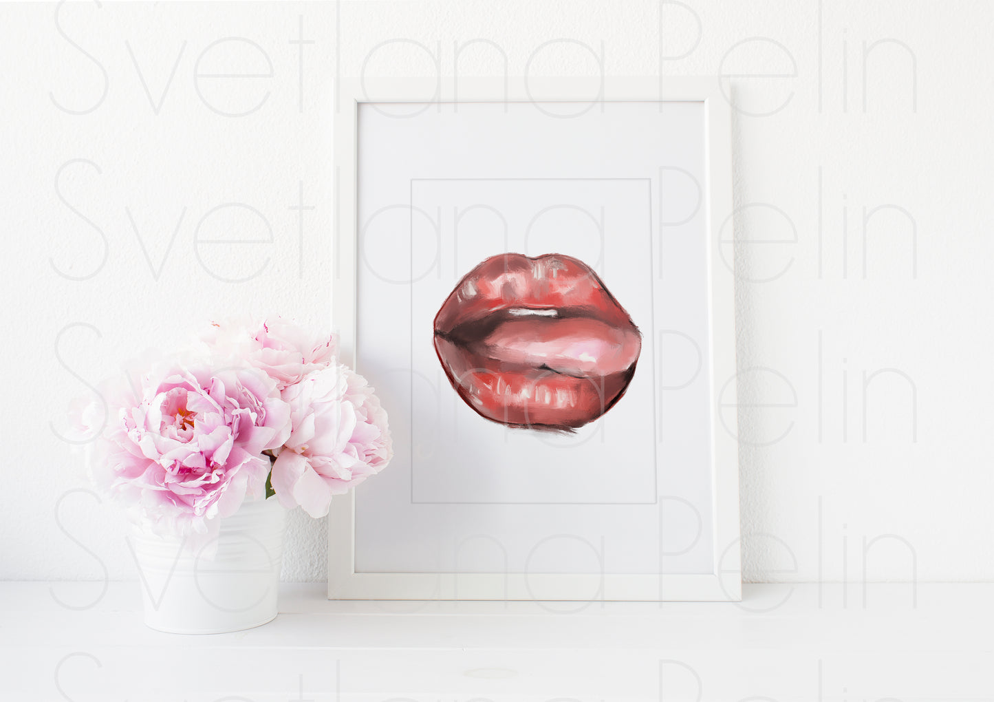 Lips, ART PRINT Signed by Artist