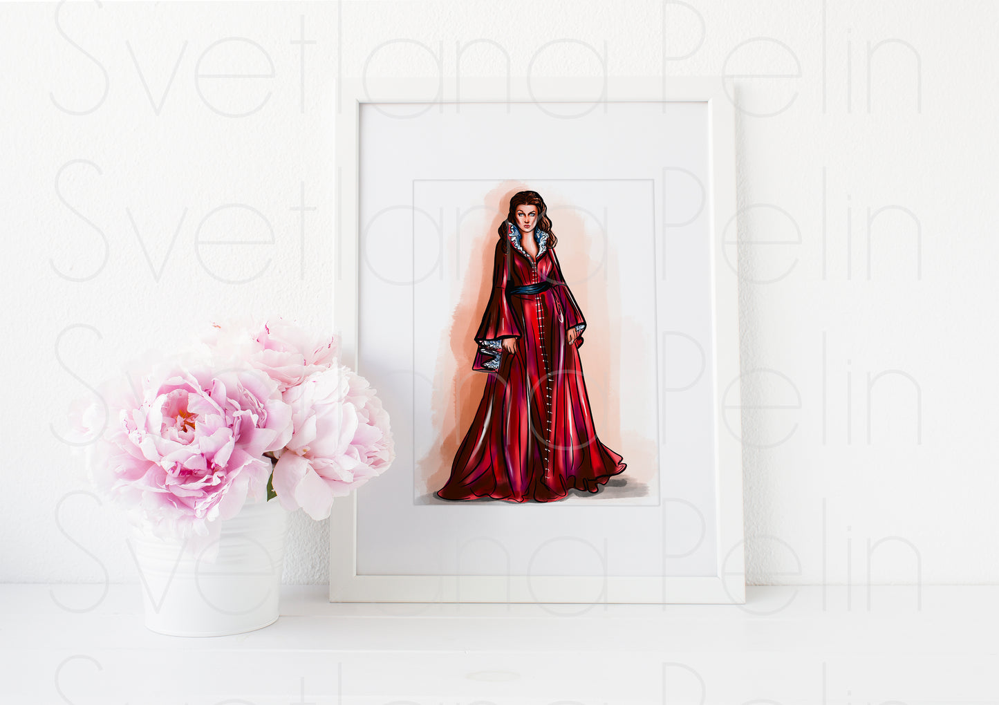 Vivien Leigh, Scarlett O'Hara, Gone with the Wind, ART PRINT Signed by Artist