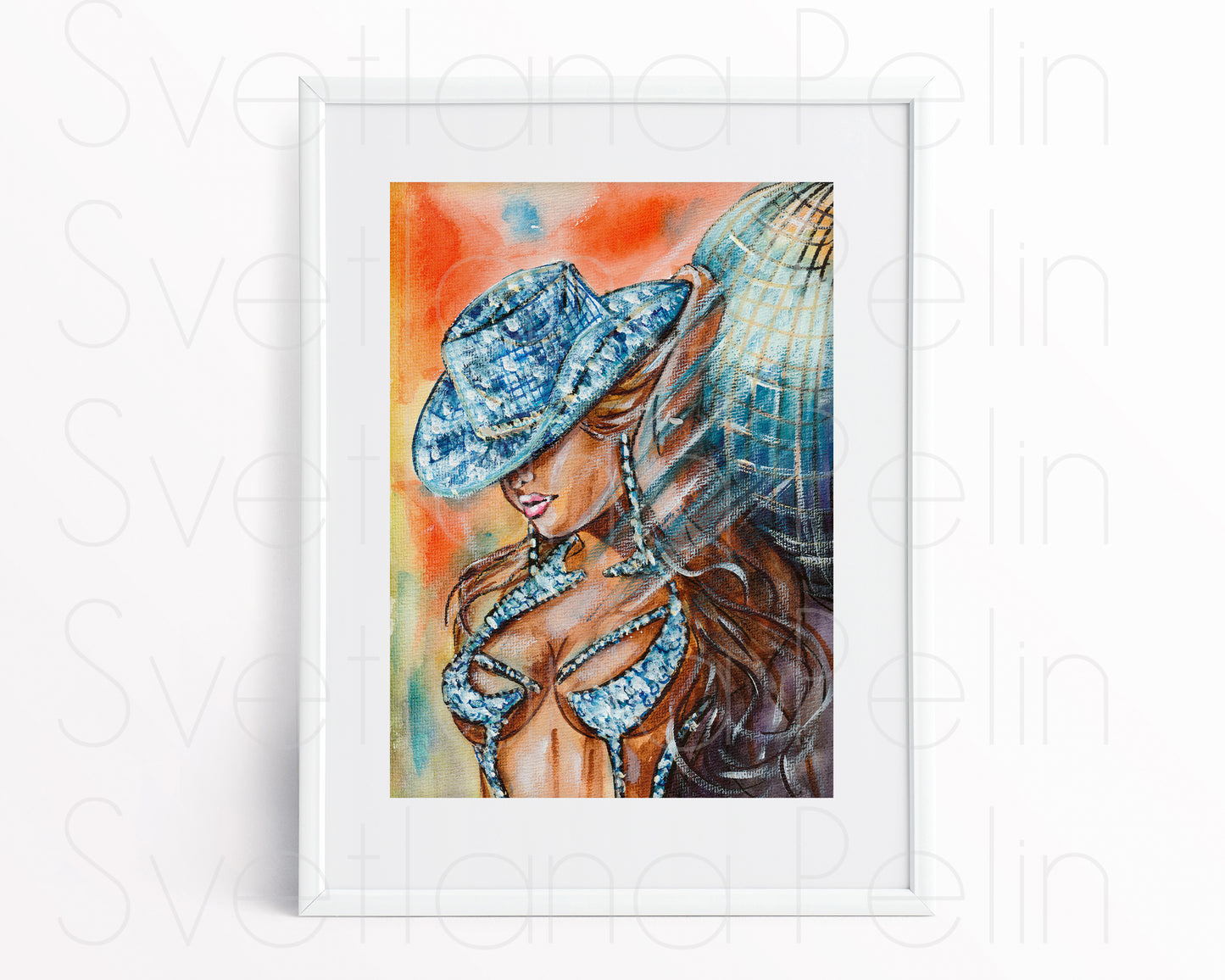 Fashion girl, ORIGINAL Watercolour Painting, Artwork by Svetlana Pelin