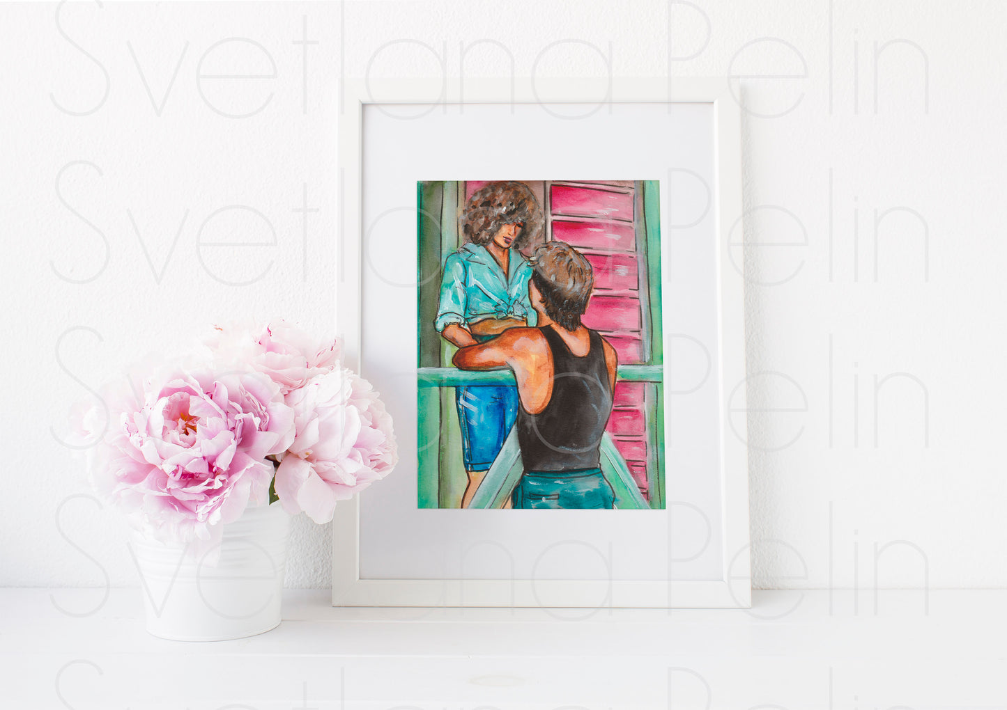 Jennifer Grey, Patrick Swayze, Dirty Dancing, ART PRINT Signed by Artist