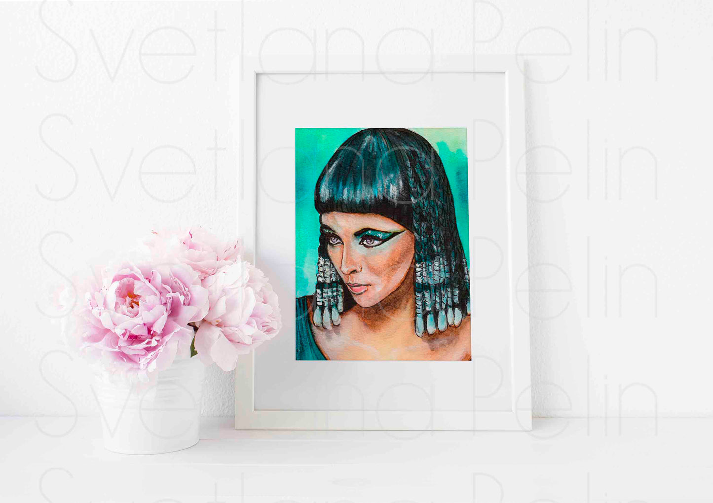 Elizabeth Taylor, Cleopatra, ART PRINT Signed by Artist