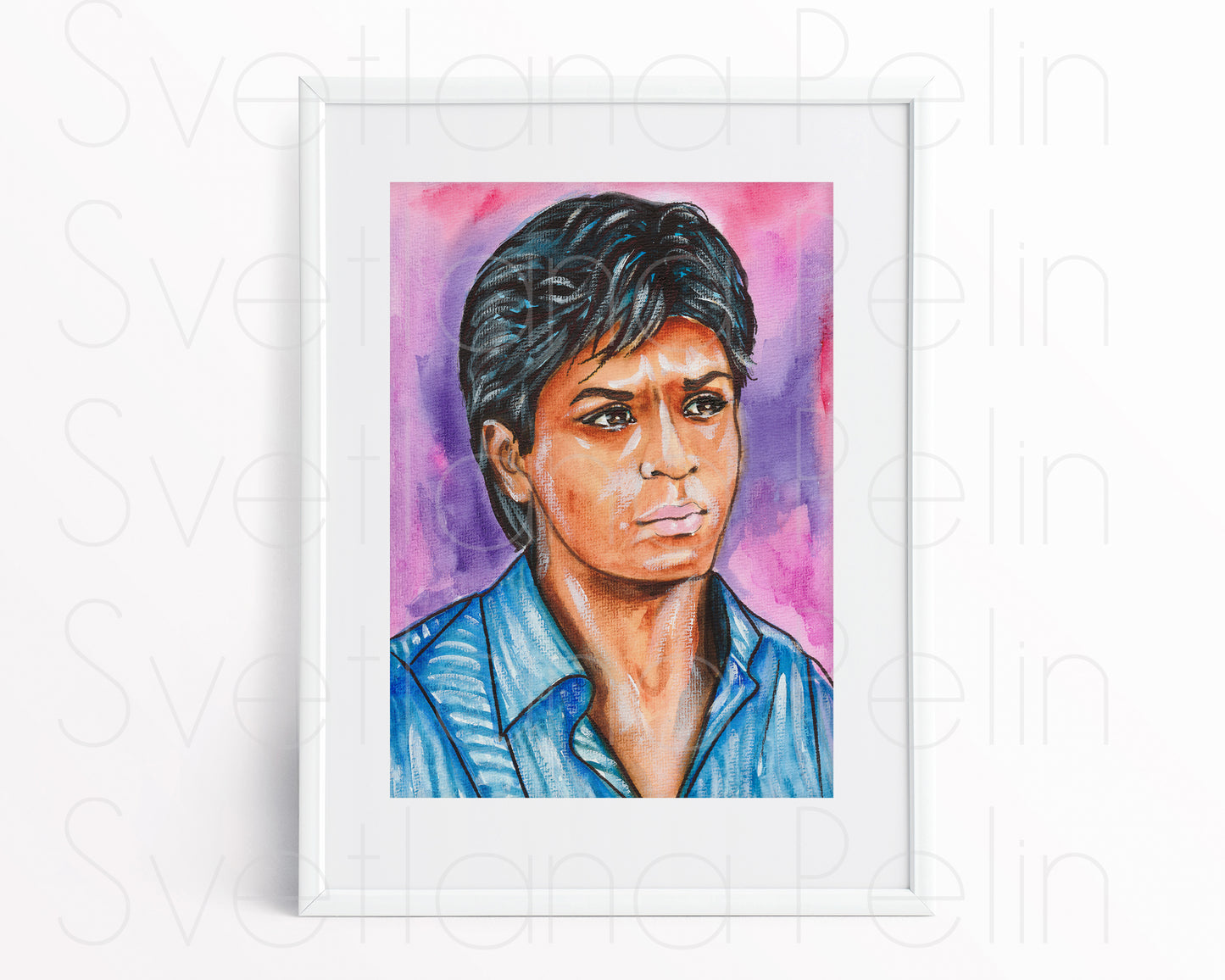 Shah Rukh Khan, ORIGINAL Watercolor Painting, Artwork by Svetlana Pelin