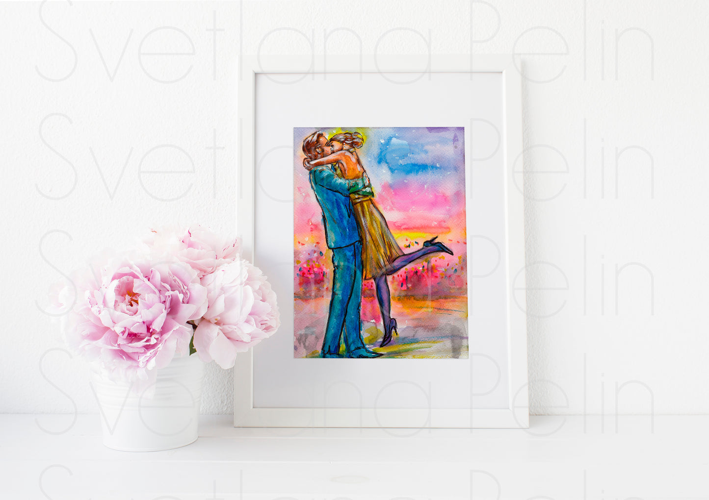 Emma Stone, Ryan Gosling, ART PRINT Signed by Artist