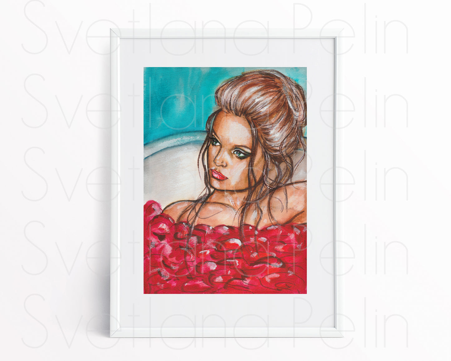 Mena Suvari, American Beauty, ORIGINAL Watercolor Painting, Artwork by Svetlana Pelin