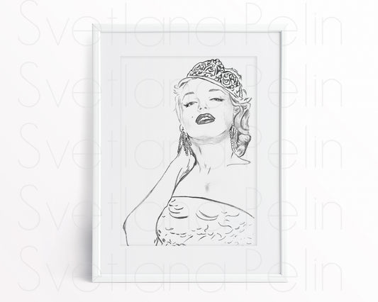 Marilyn Monroe, John Florea, Gentlemen Prefer Blondes, GPB, Printable Art, INSTANT DOWNLOAD