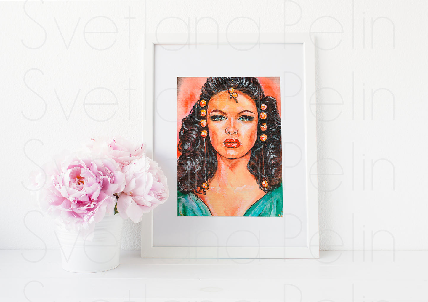 Gene Tierney, ART PRINT Signed by Artist
