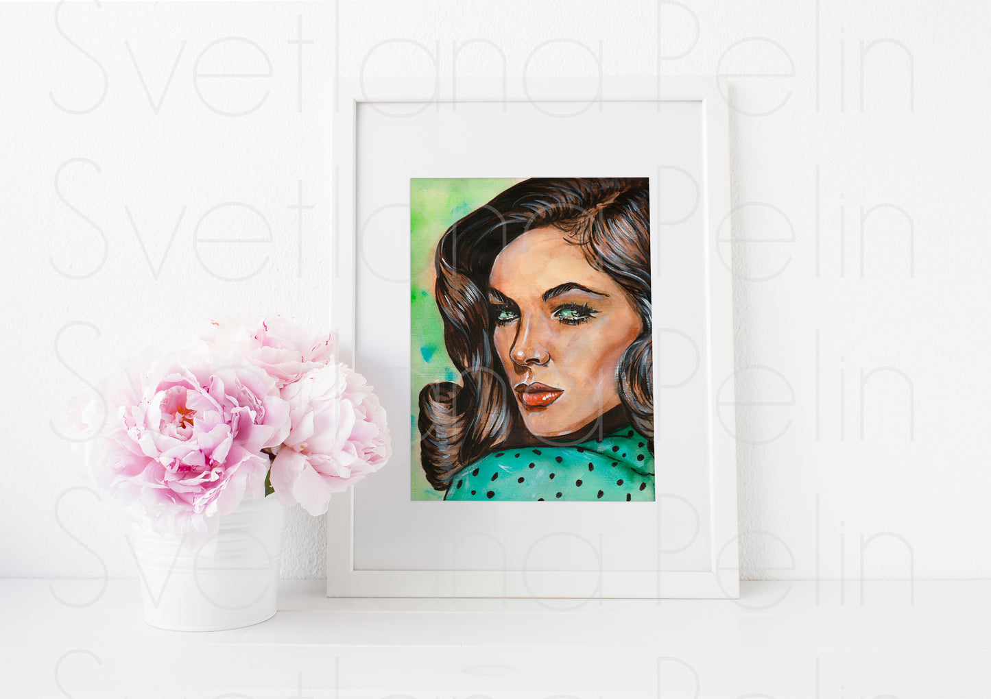 Lauren Bacall, ART PRINT Signed by Artist