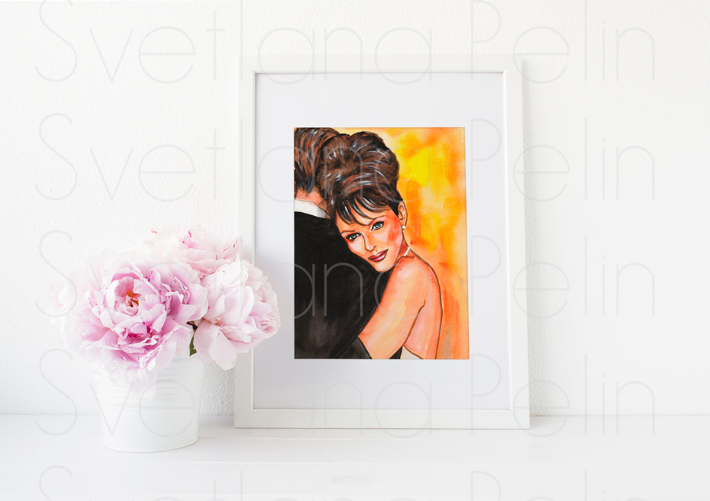 Elizabeth Hurley, ART PRINT Signed by Artist