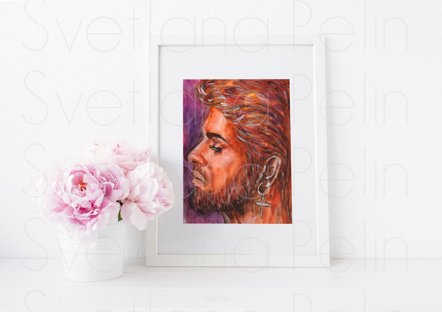 George, GM, ART PRINT Signed by Artist