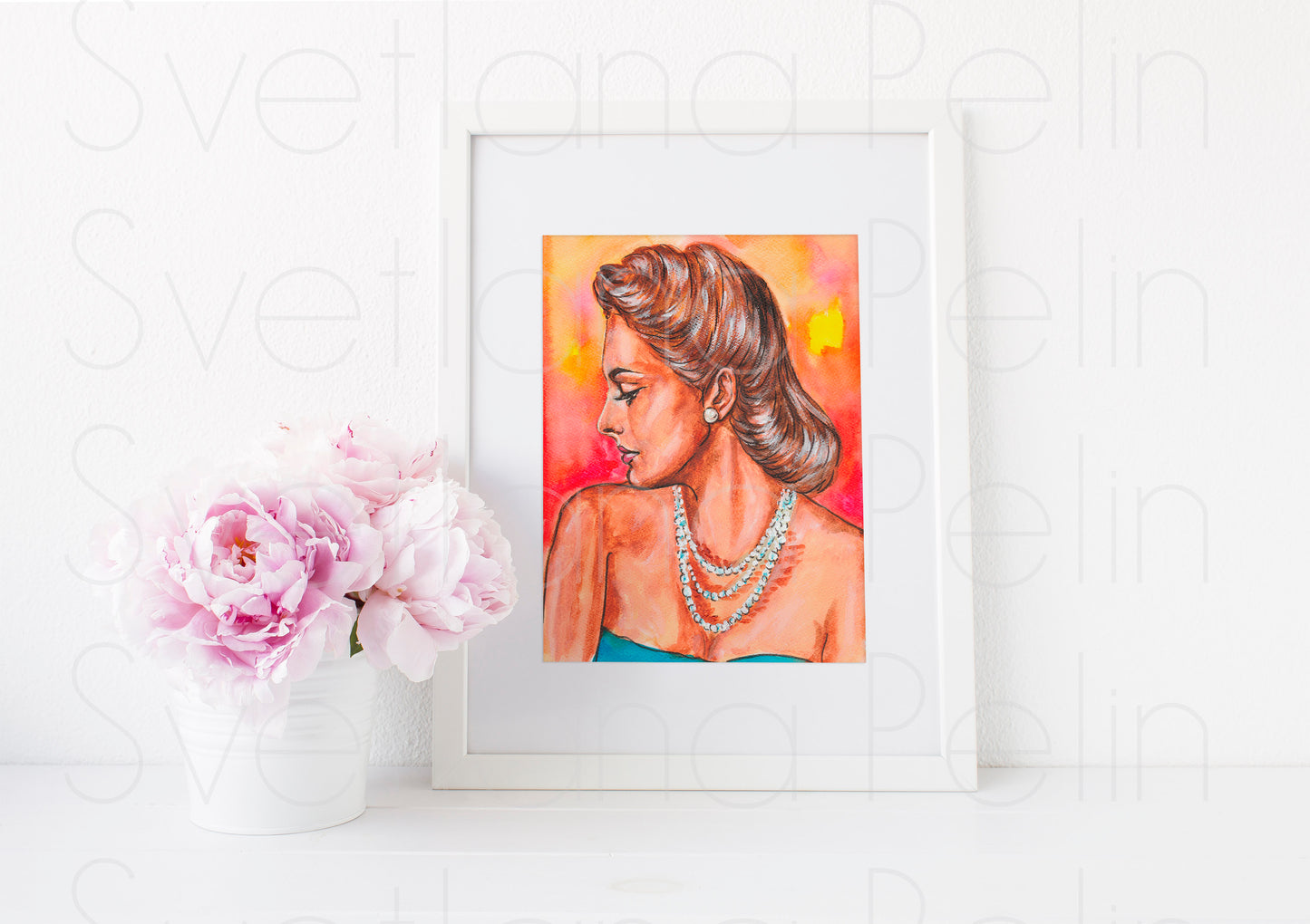 Olivia de Havilland, ART PRINT Signed by Artist