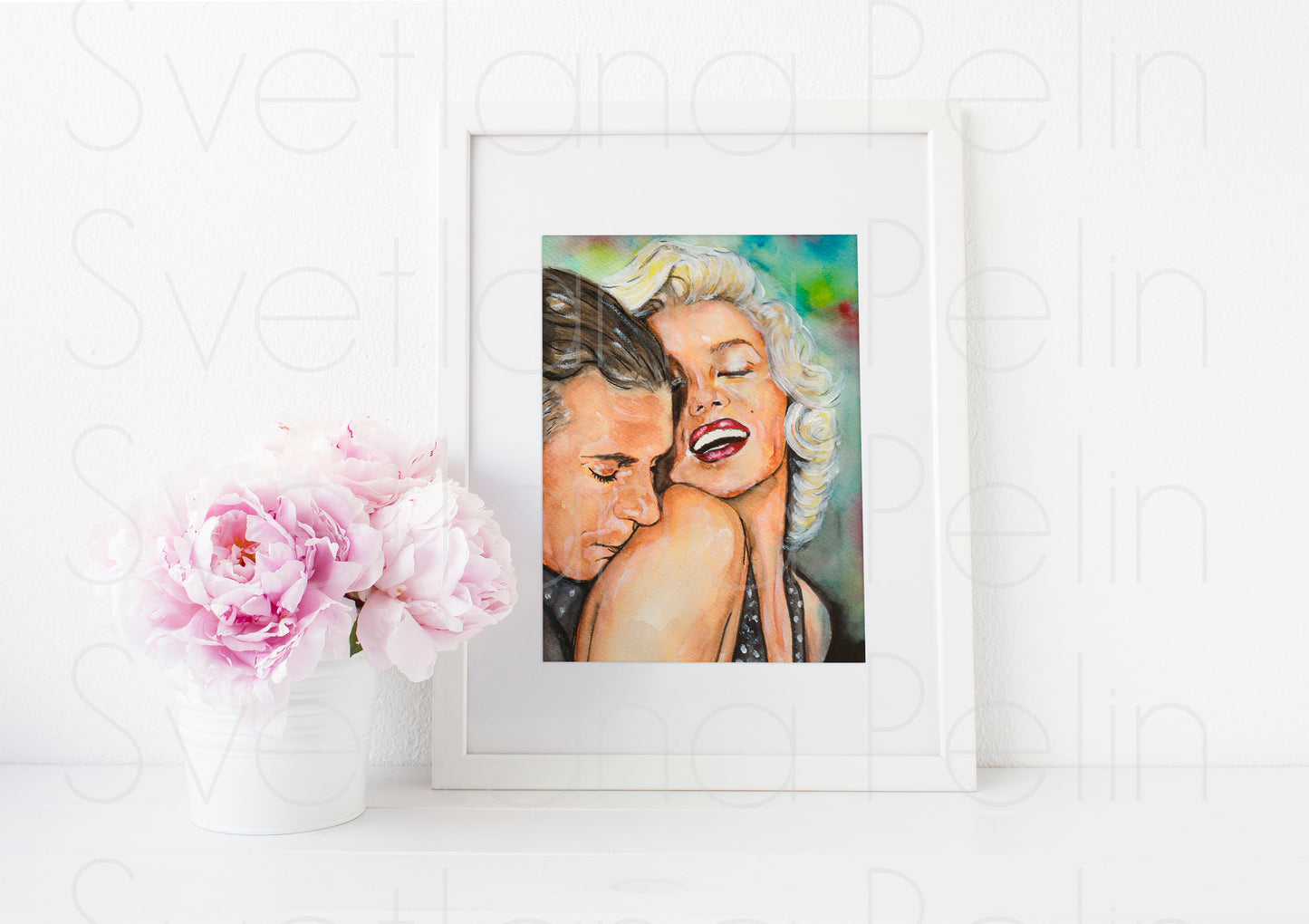 Marilyn Monroe, Laurence Olivier, The Prince and the Showgirl, ART PRINT Signed by Artist