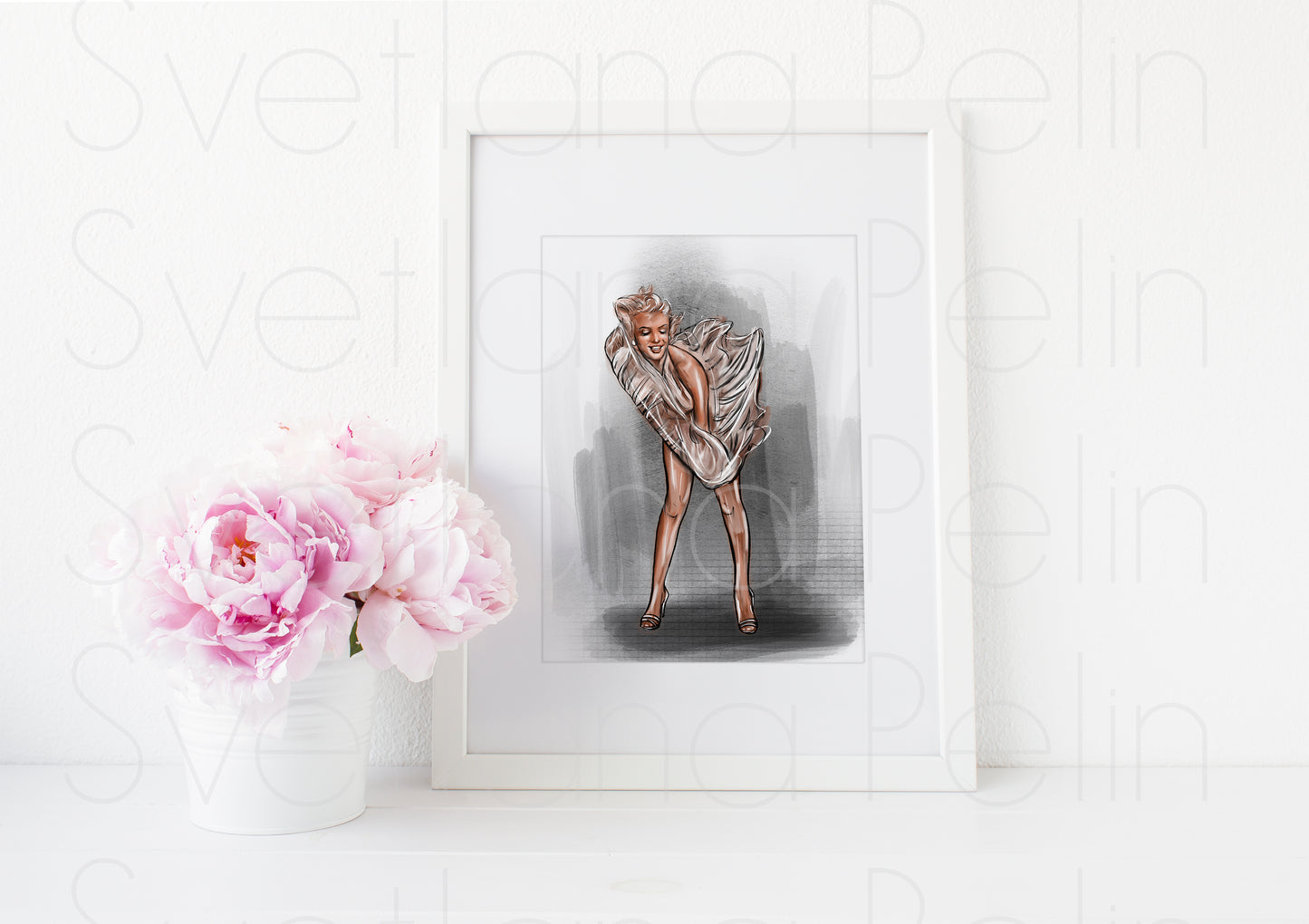 Marilyn Monroe, The Seven Year Itch, SYI, ART PRINT Signed by Artist