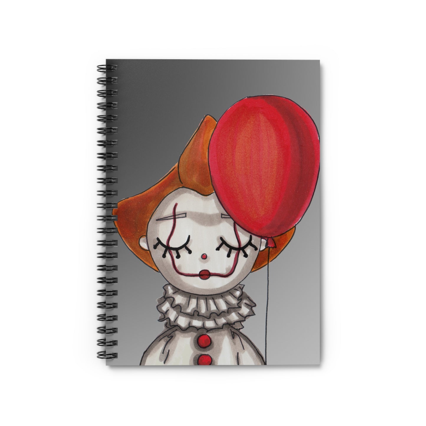 Clown, Balloon, Spiral Notebook - Ruled Line