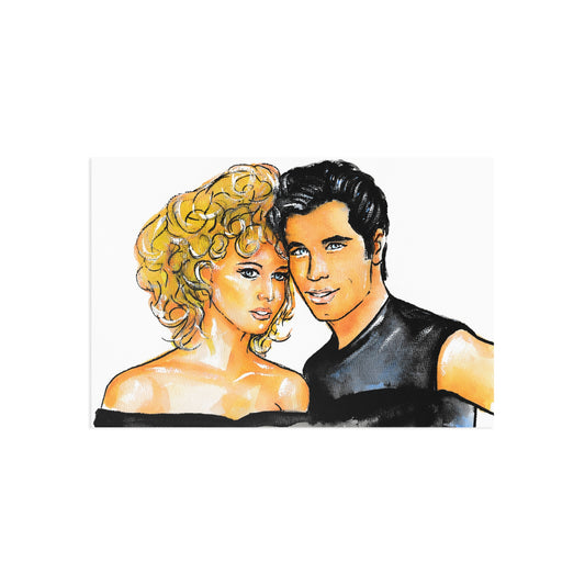 John Travolta, Olivia Newton-John, Grease, Fine Art Postcards