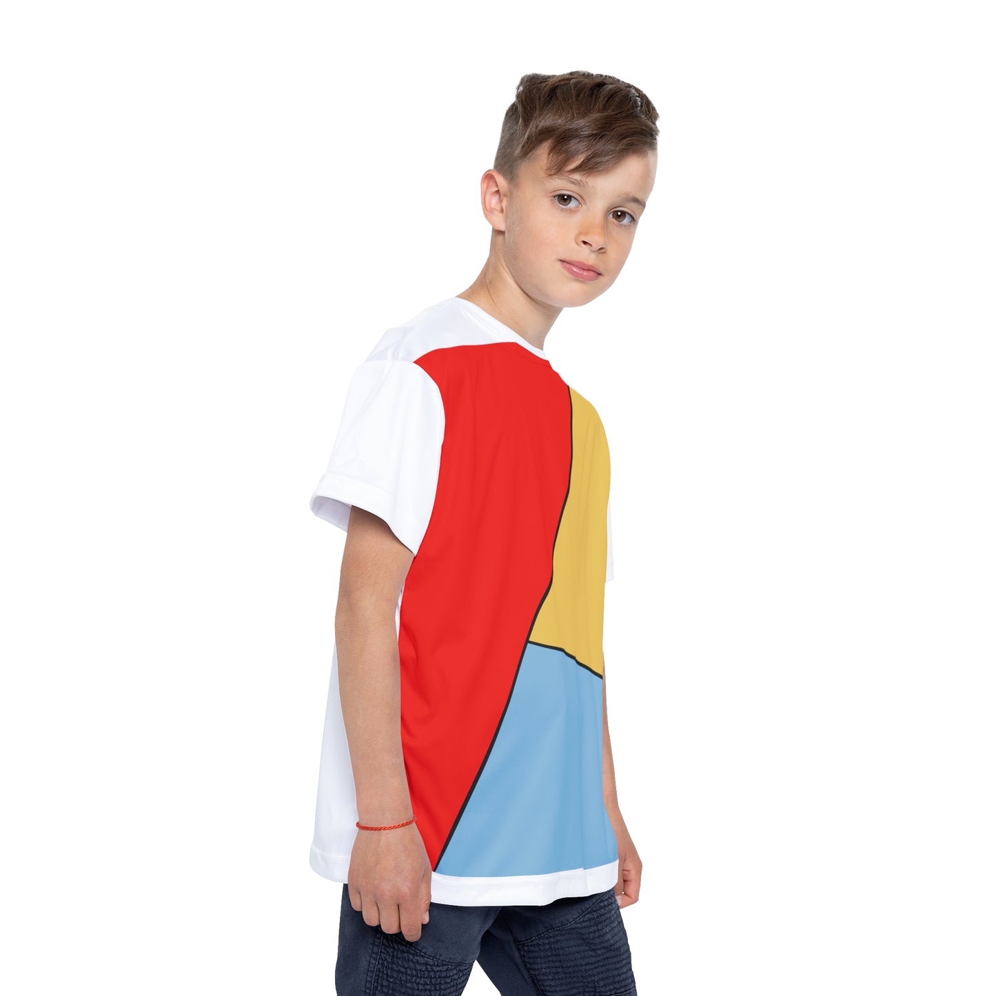 Red, Yellow, Blue, Kids Sports Jersey (AOP)