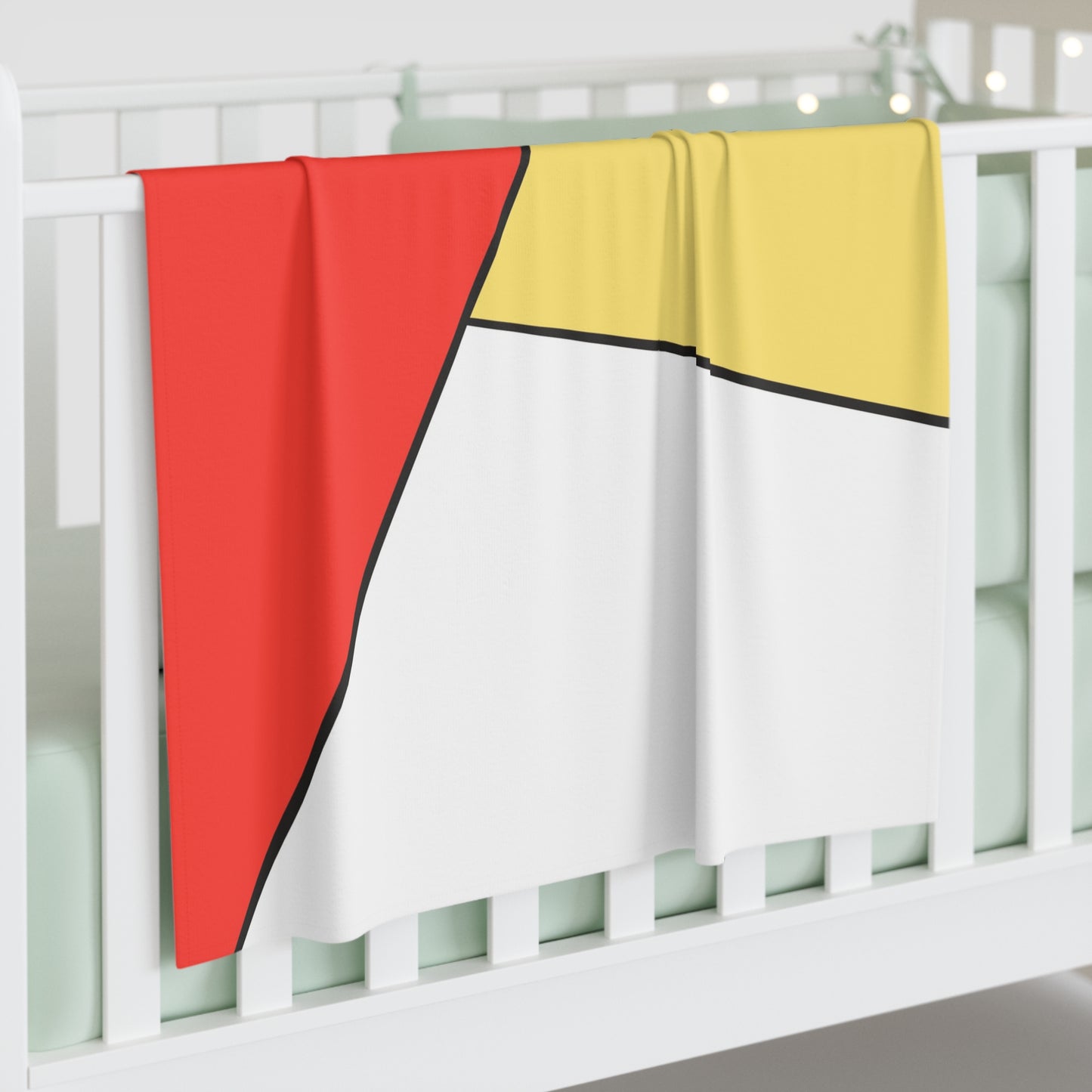 Red, Yellow, White, Baby Swaddle Blanket