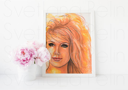 Catherine Deneuve, ART PRINT Signed by Artist