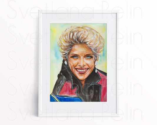 C.C. Catch, ORIGINAL Watercolour Painting, Artwork by Svetlana Pelin