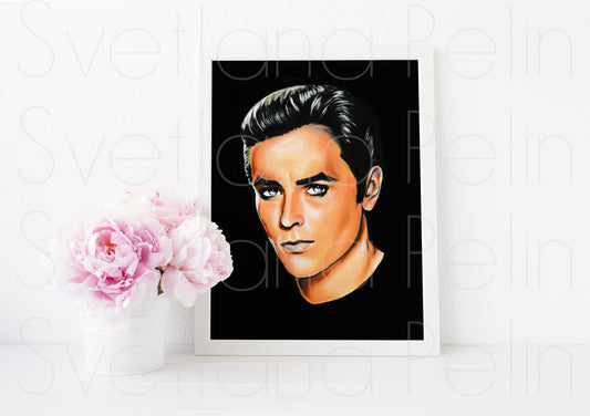 Alain Delon, ART PRINT Signed by Artist