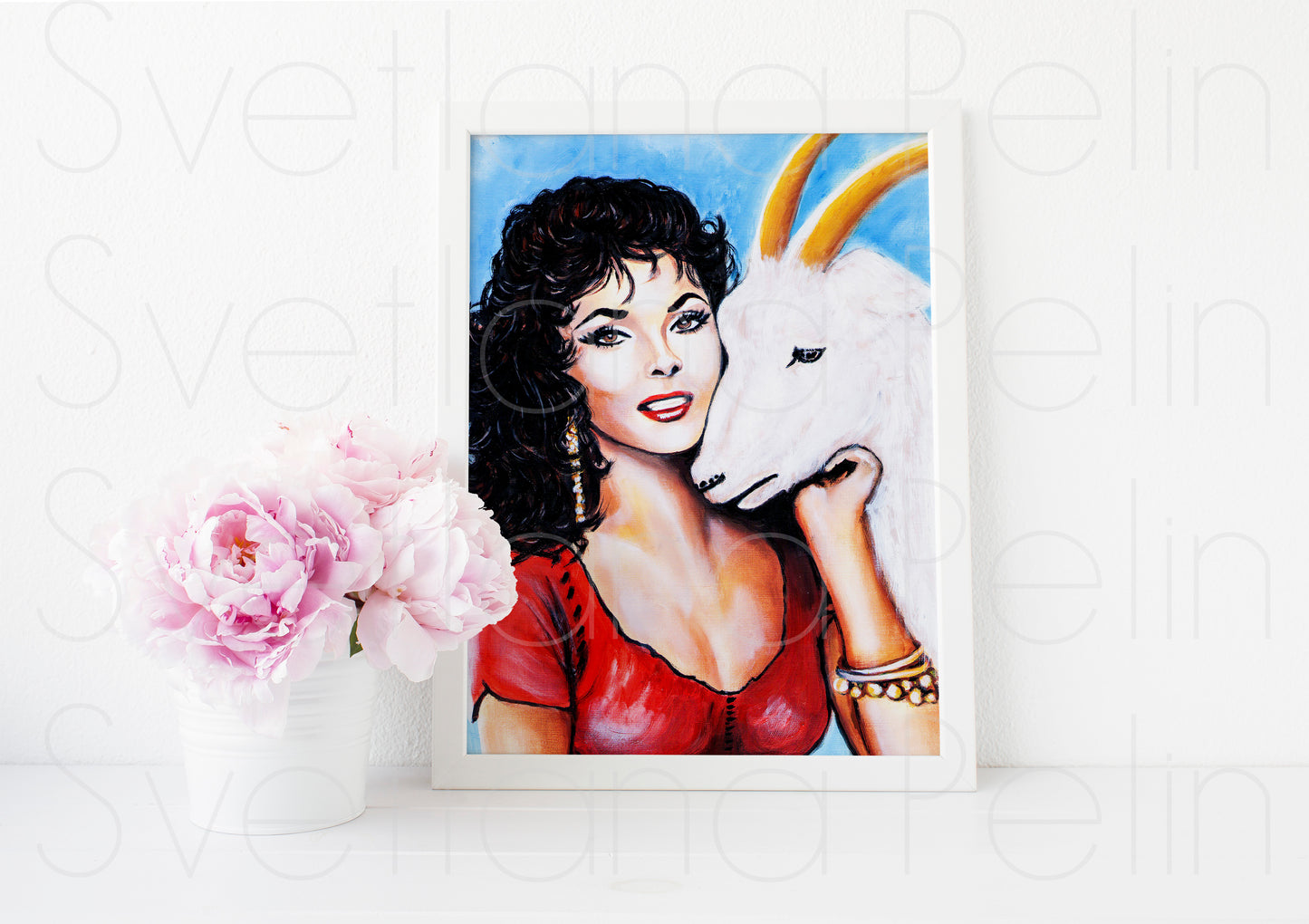 Gina Lollobrigida, Esmeralda, Notre-Dame de Paris, ART PRINT Signed by Artist