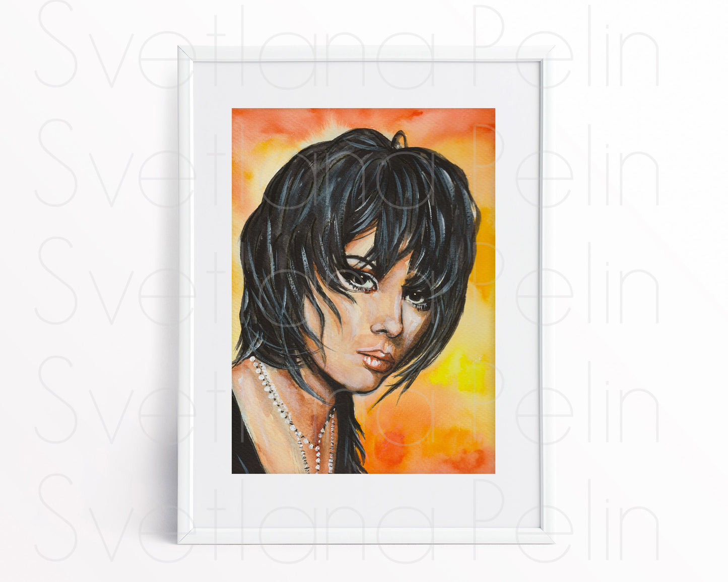 THE RUNAWAYS, Joan Jett, ORIGINAL Watercolor Painting, Artwork by Svetlana Pelin