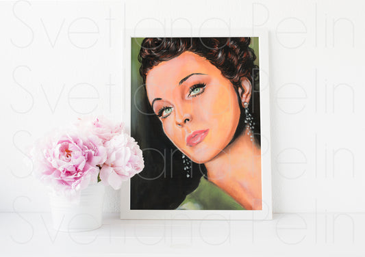 Vivien Leigh, ART PRINT Signed by Artist