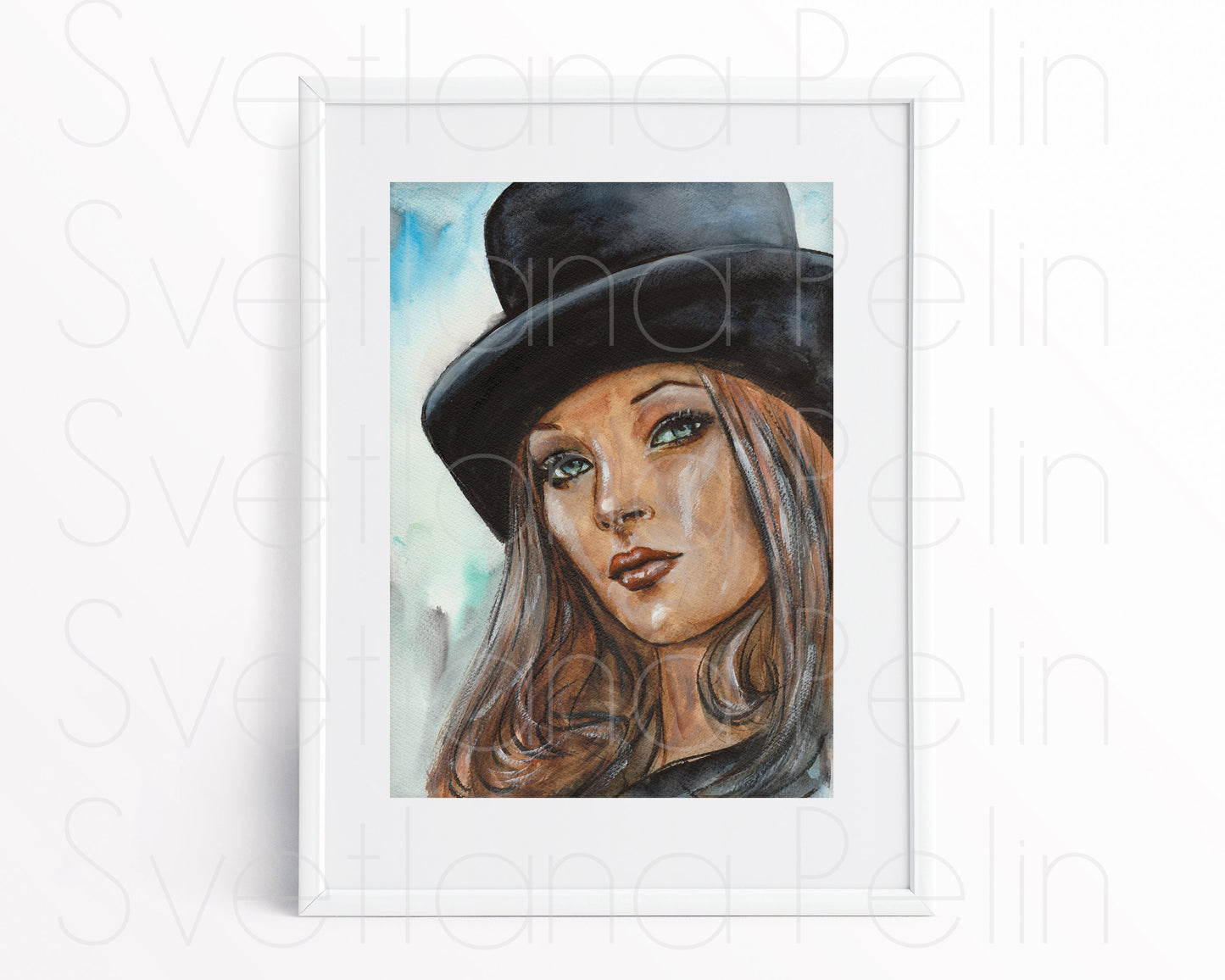 Kate Moss, ORIGINAL Watercolor Painting, Artwork by Svetlana Pelin