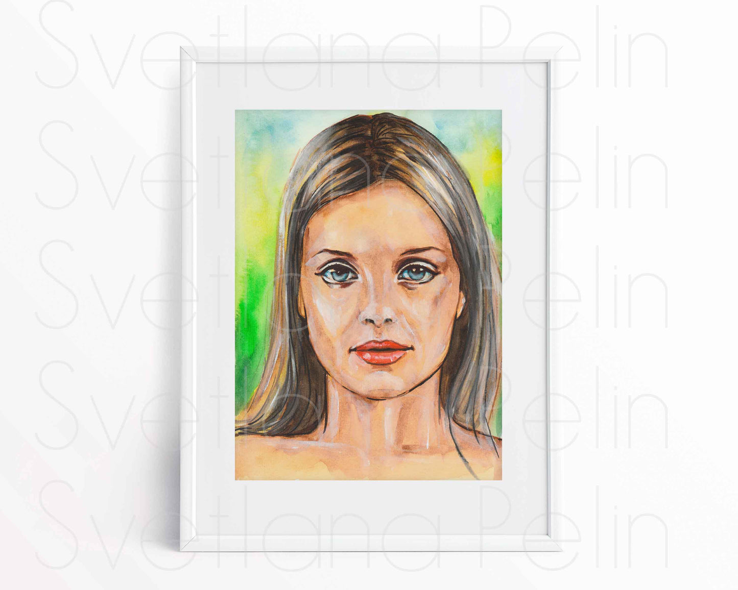 Mena Suvari, ORIGINAL Watercolor Painting, Artwork by Svetlana Pelin