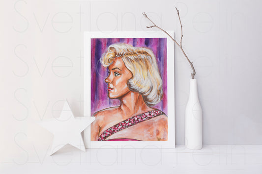 Marilyn Monroe, ORIGINAL Watercolour Painting, Artwork by Svetlana Pelin