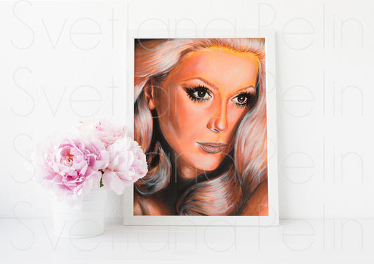 Catherine Deneuve, ART PRINT Signed by Artist