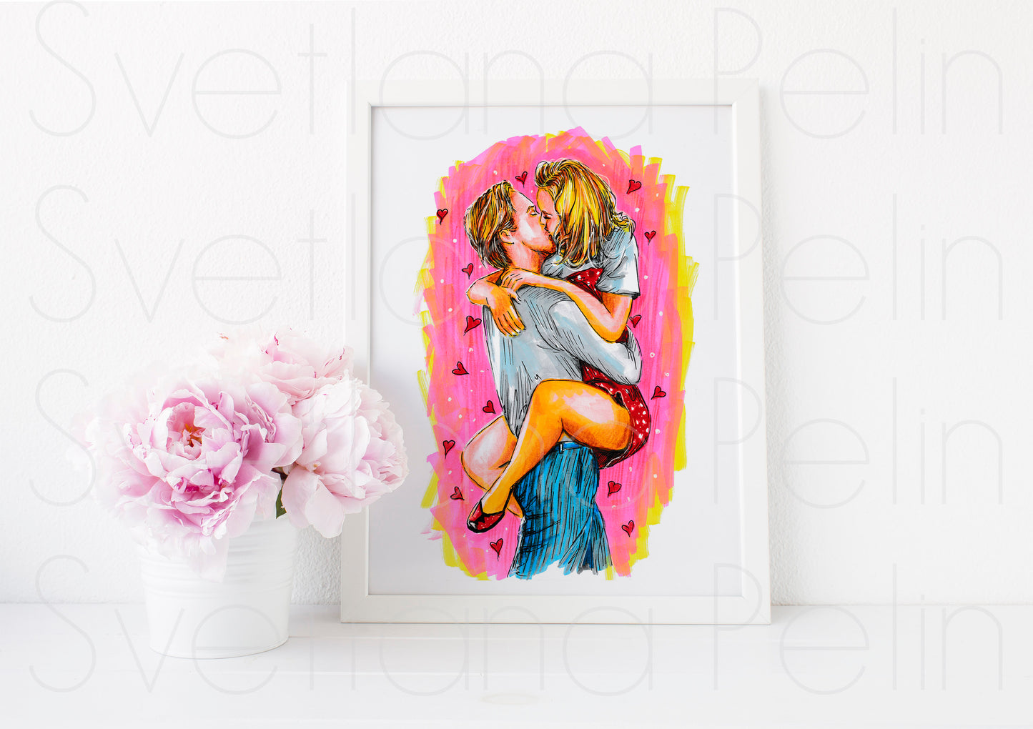 Rachel McAdams, Ryan Gosling, The Notebook, ART PRINT Signed by Artist