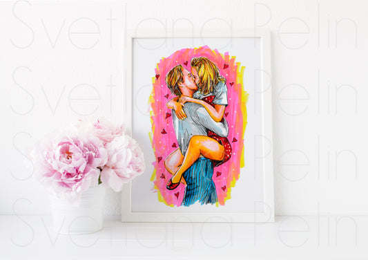 Rachel McAdams, Ryan Gosling, The Notebook, ART PRINT Signed by Artist