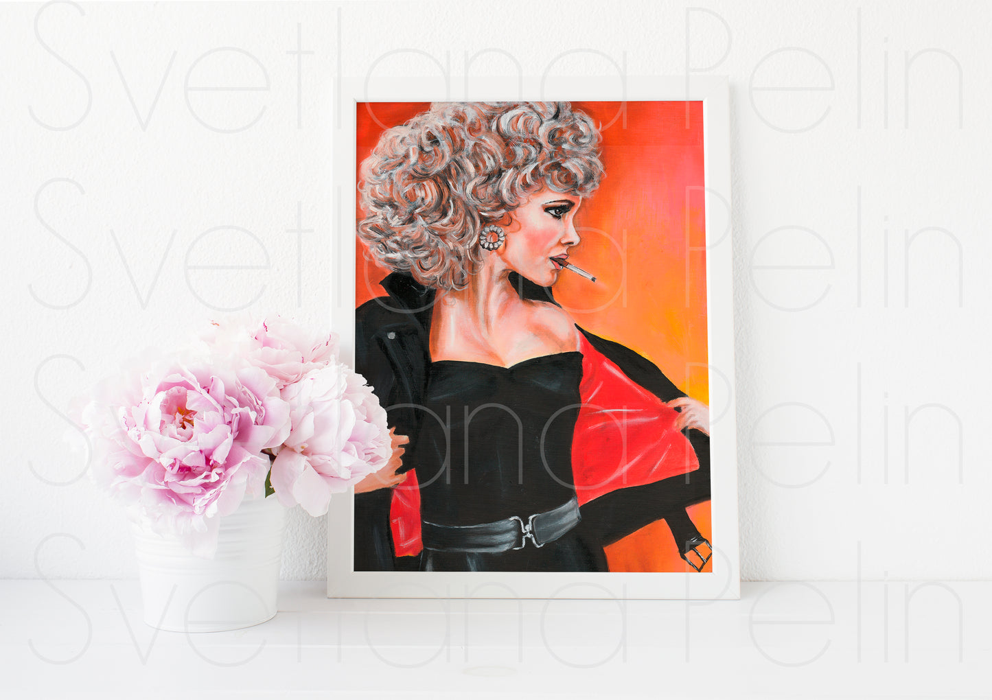 Olivia Newton-John, Grease, ART PRINT Signed by Artist