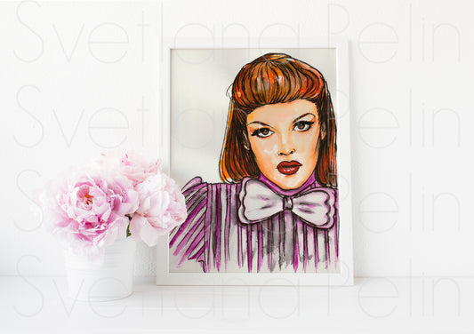 Judy Garland, ART PRINT Signed by Artist