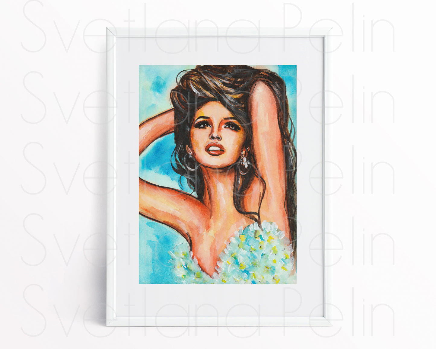 Thalía, ORIGINAL Watercolor Painting, Artwork by Svetlana Pelin