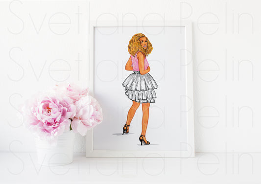 Sarah Jessica Parker, ART PRINT Signed by Artist