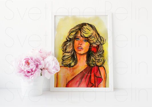 Farrah Fawcett, ART PRINT Signed by Artist