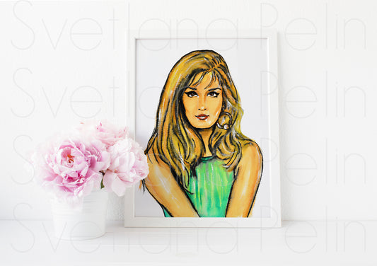 Dalida, ART PRINT Signed by Artist