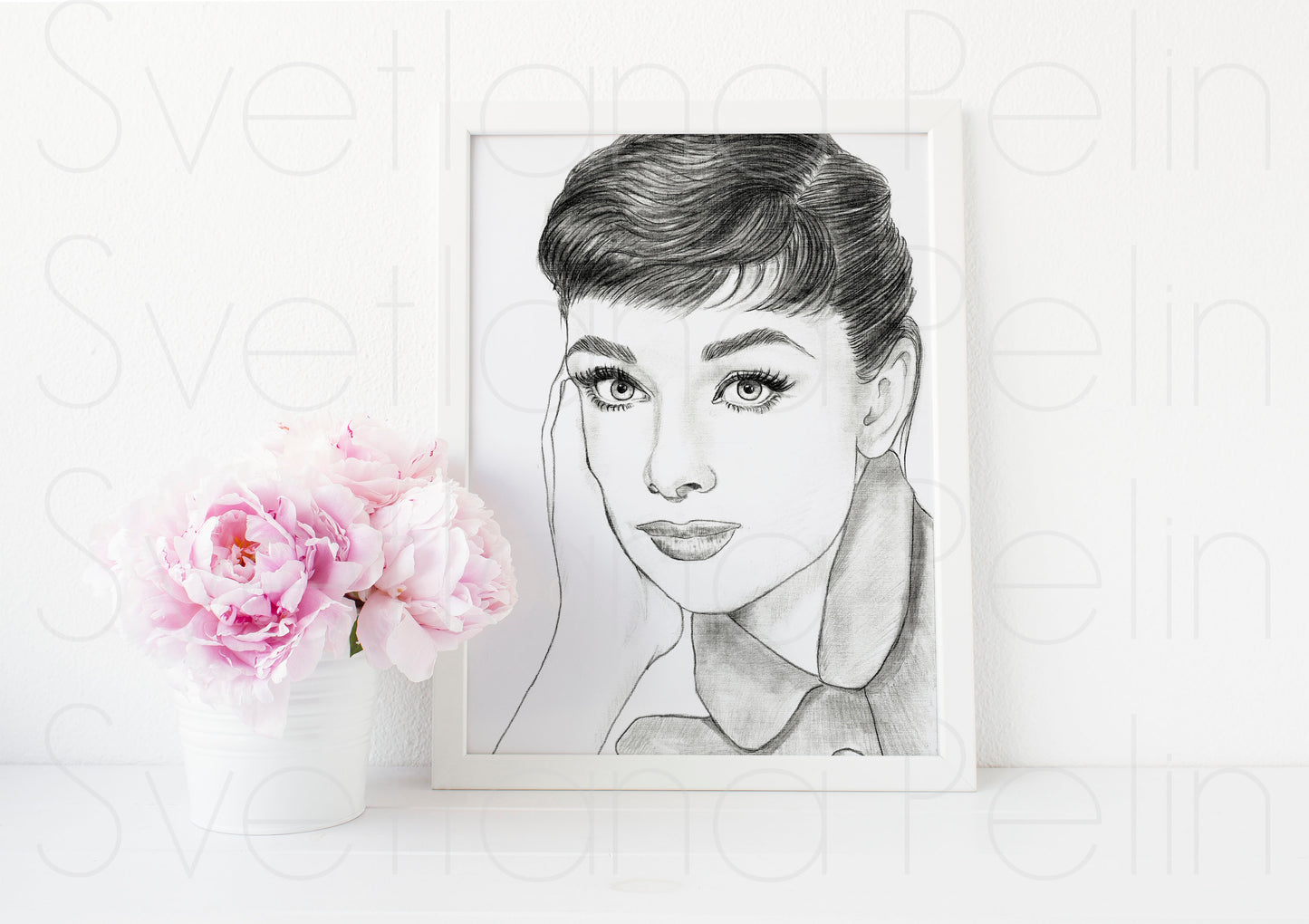 Audrey Hepburn, Sabrina, ART PRINT Signed by Artist