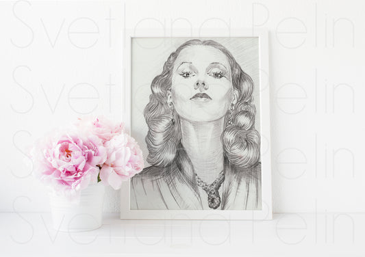 Vivien Leigh, ART PRINT Signed by Artist