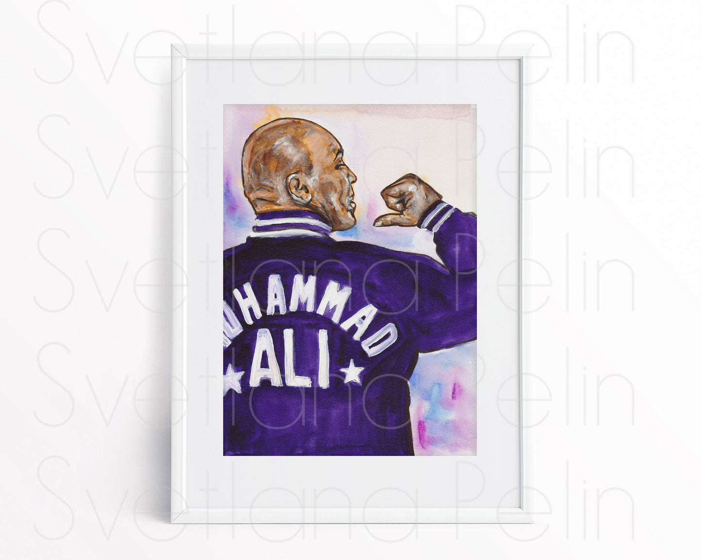 Mike Tyson, ORIGINAL Watercolor Painting, Artwork by Svetlana Pelin