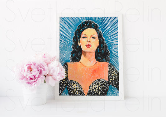 Ava Gardner, ART PRINT Signed by Artist