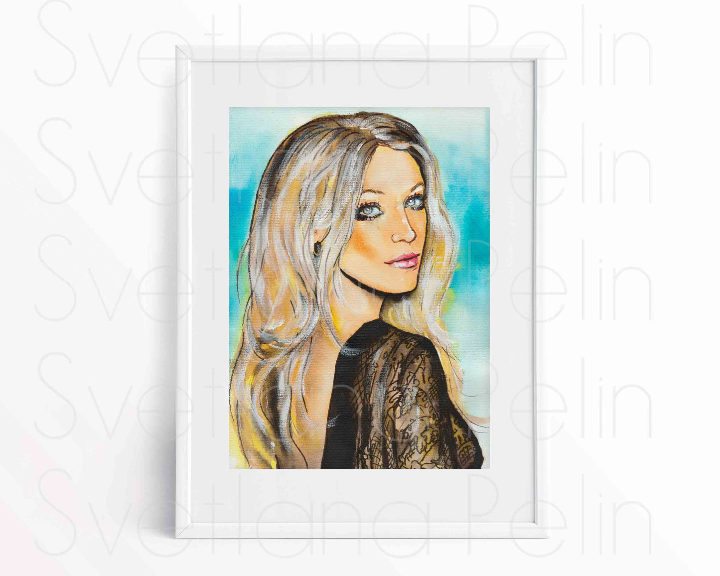 Blake Lively, ORIGINAL Watercolour Painting, Artwork by Svetlana Pelin